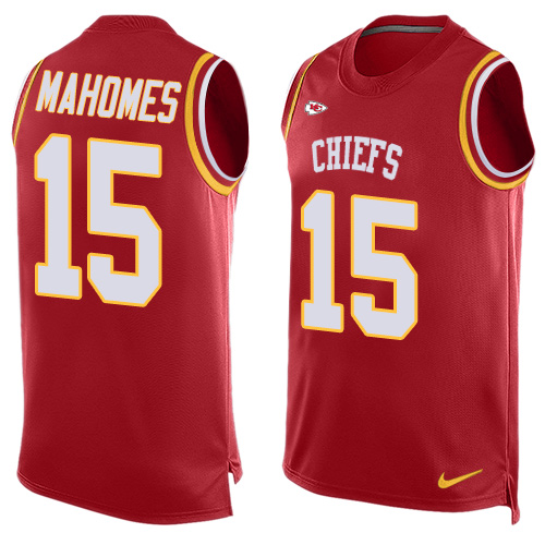 Nike Chiefs #15 Patrick Mahomes Red Team Color Men's Stitched NFL Limited Tank Top Jersey