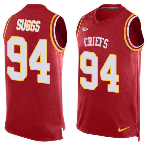 Nike Chiefs #94 Terrell Suggs Red Team Color Men's Stitched NFL Limited Tank Top Jersey