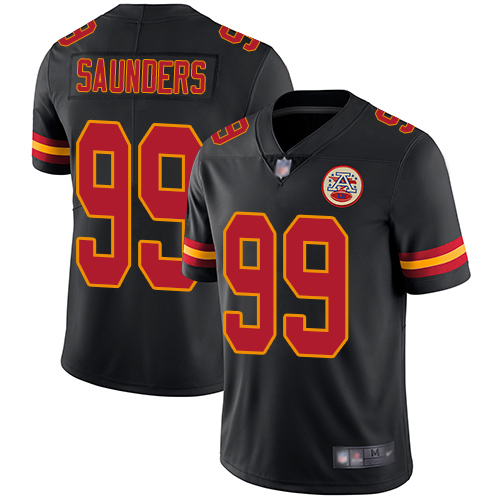 Nike Chiefs #99 Khalen Saunders Black Men's Stitched NFL Limited Rush Jersey Nike Chiefs #99 Khalen Saunders Black Men's Stitched NFL Limited Rush Jersey