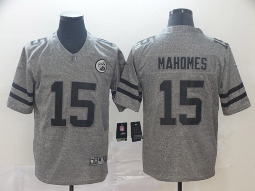 Nike Chiefs #15 Patrick Mahomes Gray Men's Stitched NFL Limited Gridiron Gray Jersey