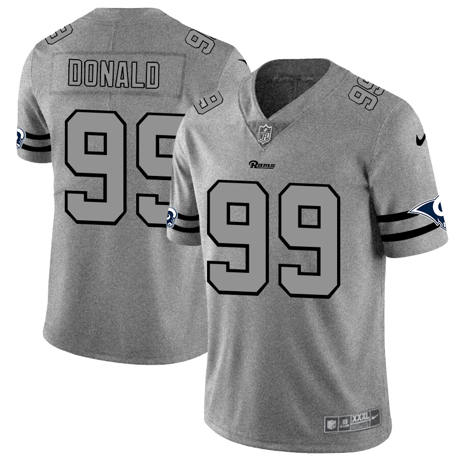 Los Angeles Rams #99 Aaron Donald Men's Nike Gray Gridiron II Vapor Untouchable Limited NFL Jersey