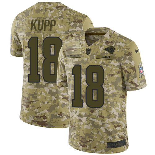 Nike Rams #18 Cooper Kupp Camo Men's Stitched NFL Limited 2018 Salute To Service Jersey Nike Rams #18 Cooper Kupp Camo Men's Stitched NFL Limited 2018 Salute To Service Jersey