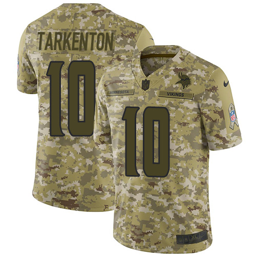 Nike Vikings #10 Fran Tarkenton Camo Men's Stitched NFL Limited 2018 Salute To Service Jersey Nike Vikings #10 Fran Tarkenton Camo Men's Stitched NFL Limited 2018 Salute To Service Jersey