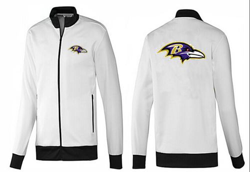 NFL Baltimore Ravens Team Logo Jacket White_1