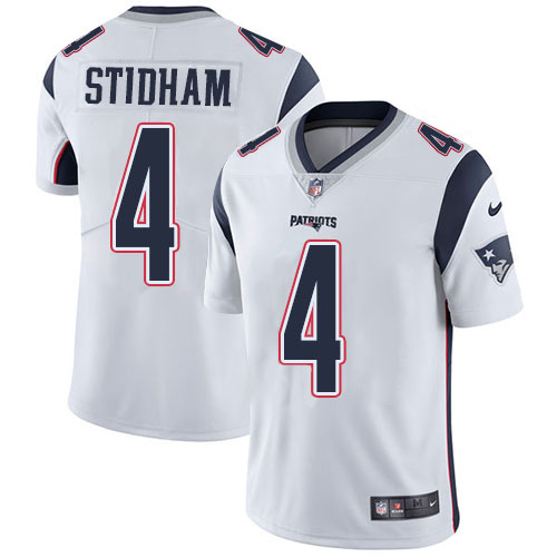 Nike Patriots #4 Jarrett Stidham White Men's Stitched NFL Vapor Untouchable Limited Jersey Nike Patriots #4 Jarrett Stidham White Men's Stitched NFL Vapor Untouchable Limited Jersey