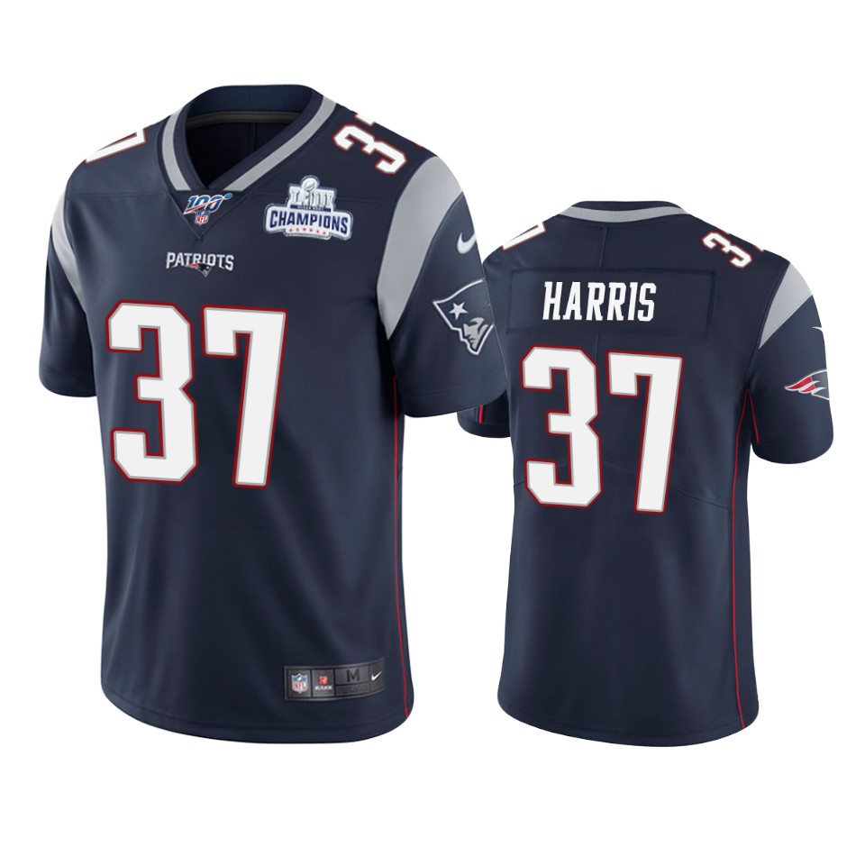 New England Patriots #37 Damien Harris Navy Super Bowl LIII Champions Vapor Limited NFL Jersey New England Patriots #37 Damien Harris Navy Super Bowl LIII Champions Vapor Limited NFL Jersey