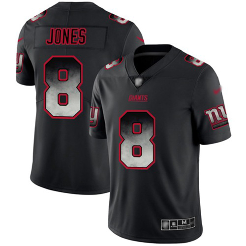 Nike Giants #8 Daniel Jones Black Men's Stitched NFL Vapor Untouchable Limited Smoke Fashion Jersey Nike Giants #8 Daniel Jones Black Men's Stitched NFL Vapor Untouchable Limited Smoke Fashion Jersey