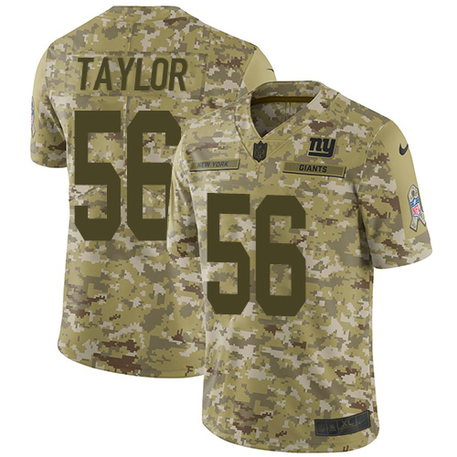 Nike Giants #56 Lawrence Taylor Camo Men's Stitched NFL Limited 2018 Salute To Service Jersey Nike Giants #56 Lawrence Taylor Camo Men's Stitched NFL Limited 2018 Salute To Service Jersey