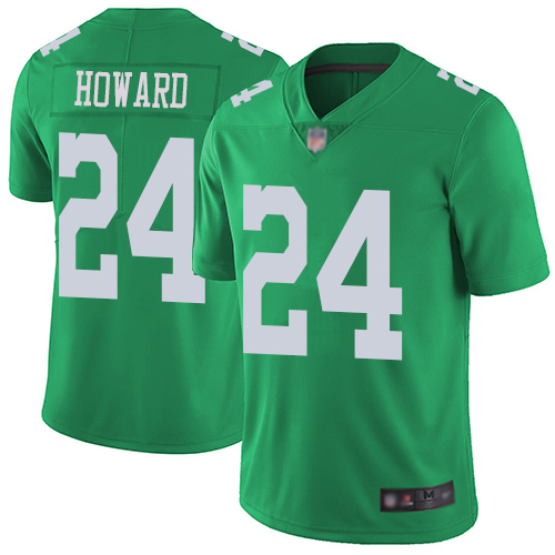 Nike Eagles #24 Jordan Howard Green Men's Stitched NFL Limited Rush Jersey