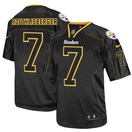 Nike Steelers #7 Ben Roethlisberger Lights Out Black Men's Stitched NFL Elite Jersey Nike Steelers #7 Ben Roethlisberger Lights Out Black Men's Stitched NFL Elite Jersey