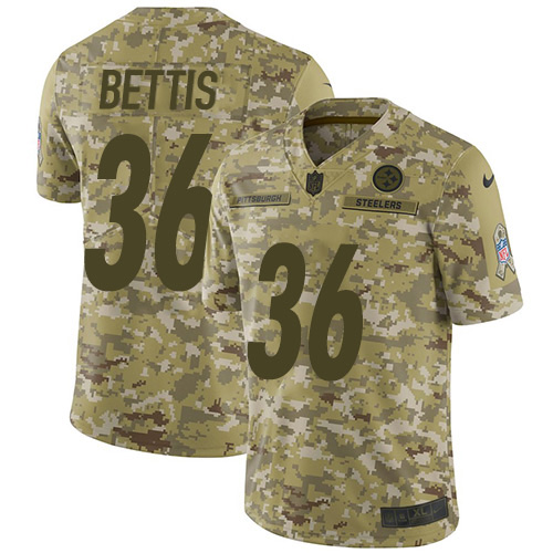 Nike Steelers #36 Jerome Bettis Camo Men's Stitched NFL Limited 2018 Salute To Service Jersey Nike Steelers #36 Jerome Bettis Camo Men's Stitched NFL Limited 2018 Salute To Service Jersey