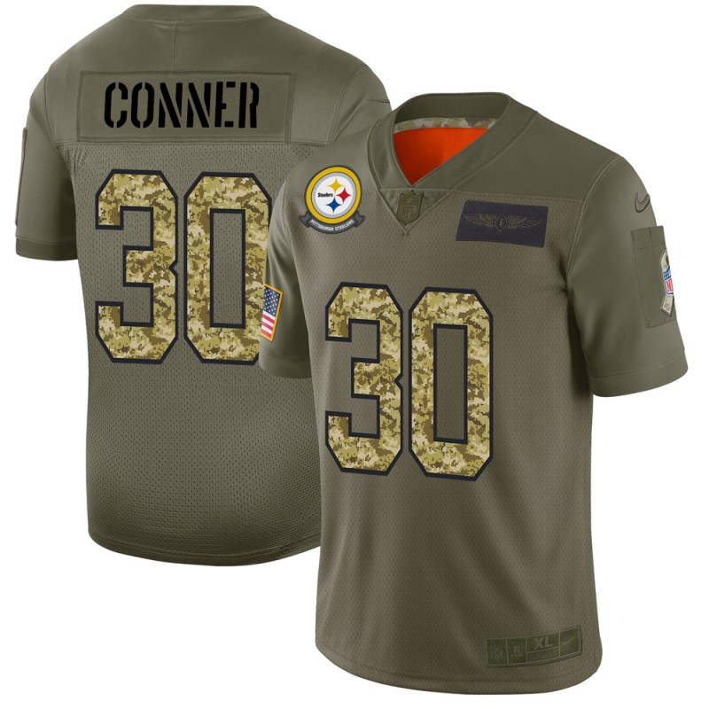 Pittsburgh Steelers #30 James Conner Men's Nike 2019 Olive Camo Salute To Service Limited NFL Jersey Pittsburgh Steelers #30 James Conner Men's Nike 2019 Olive Camo Salute To Service Limited NFL Jersey