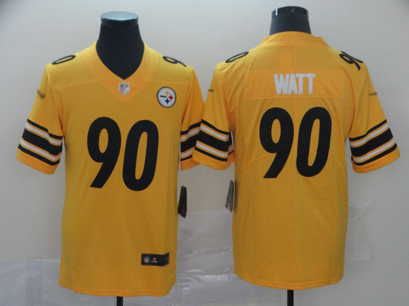 Nike Steelers #90 T. J. Watt Gold Men's Stitched NFL Limited Inverted Legend Jersey Nike Steelers #90 T. J. Watt Gold Men's Stitched NFL Limited Inverted Legend Jersey