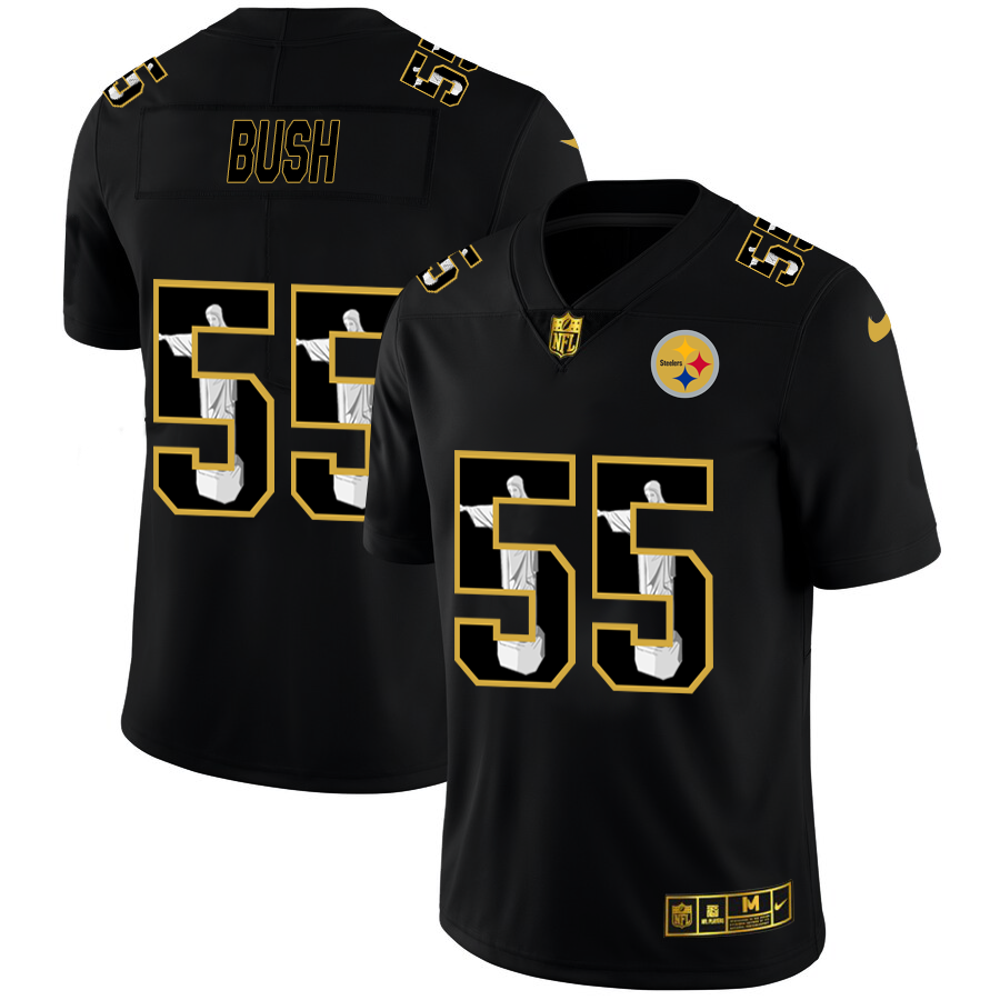 Pittsburgh Steelers #55 Devin Bush Nike Carbon Black Vapor Cristo Redentor Limited NFL Jersey