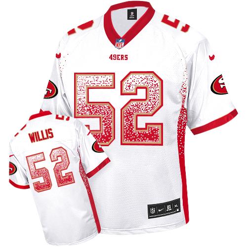 Nike 49ers #52 Patrick Willis White Men's Stitched NFL Elite Drift Fashion Jersey