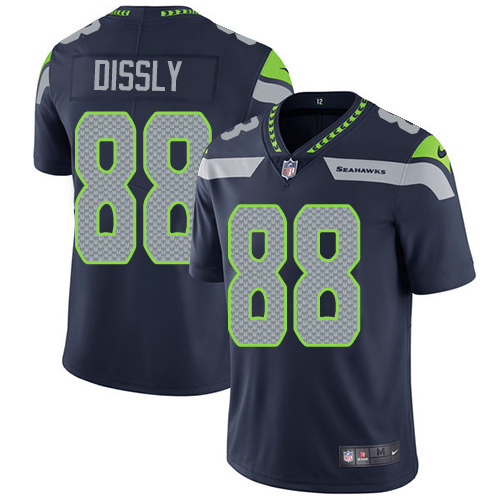 Nike Seahawks #88 Will Dissly Steel Blue Team Color Men's Stitched NFL Vapor Untouchable Limited Jersey Nike Seahawks #88 Will Dissly Steel Blue Team Color Men's Stitched NFL Vapor Untouchable Limited Jersey