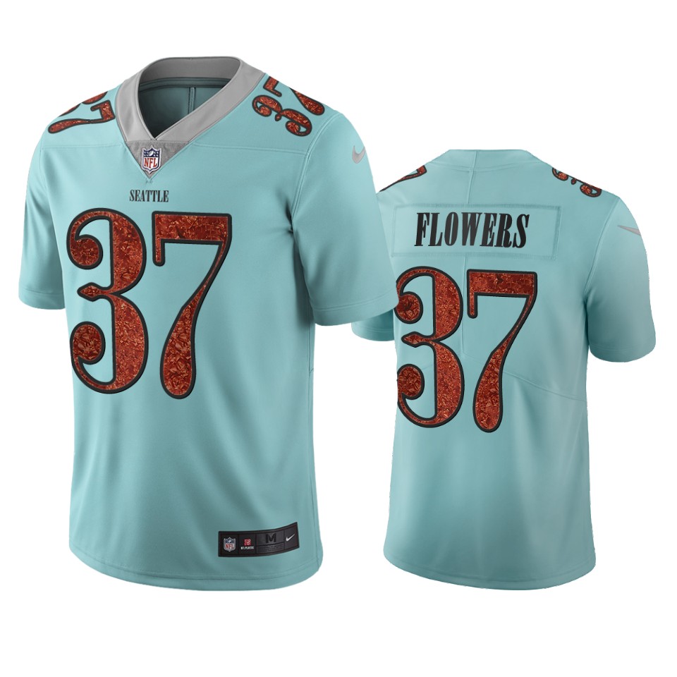 Seattle Seahawks #37 Tre Flowers Light Blue Vapor Limited City Edition NFL Jersey