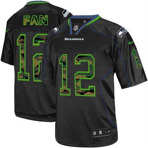 Nike Seahawks #12 Fan Black Men's Stitched NFL Elite Camo Fashion Jersey Nike Seahawks #12 Fan Black Men's Stitched NFL Elite Camo Fashion Jersey