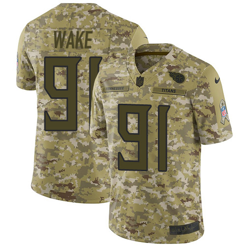 Nike Titans #91 Cameron Wake Camo Men's Stitched NFL Limited 2018 Salute To Service Jersey Nike Titans #91 Cameron Wake Camo Men's Stitched NFL Limited 2018 Salute To Service Jersey