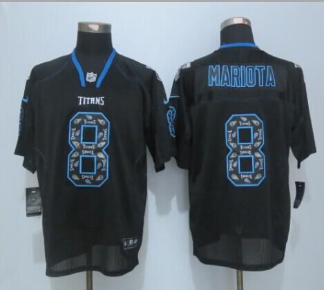 Nike Titans #8 Marcus Mariota New Lights Out Black Men's Stitched NFL Elite Jersey