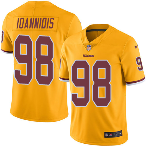Nike Redskins #98 Matt Ioannidis Gold Men's Stitched NFL Limited Rush Jersey
