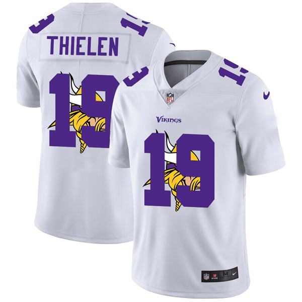 Men's Minnesota Vikings #19 Adam Thielen White NFL Stitched Jersey