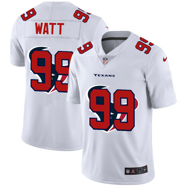 Men's Houston Texans # 99 J.J. Watt White NFL Stitched Jersey