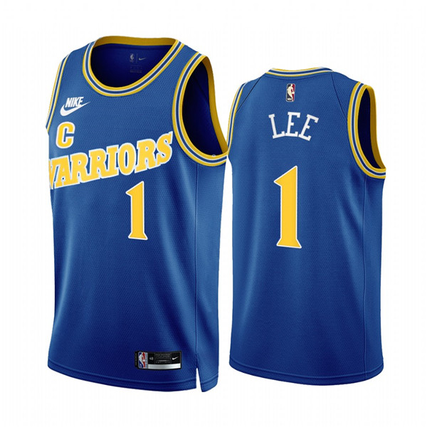 Men's Golden State Warriors #1 Damion Lee 2022/23 Royal Classic Edition Stitched Basketball Jersey