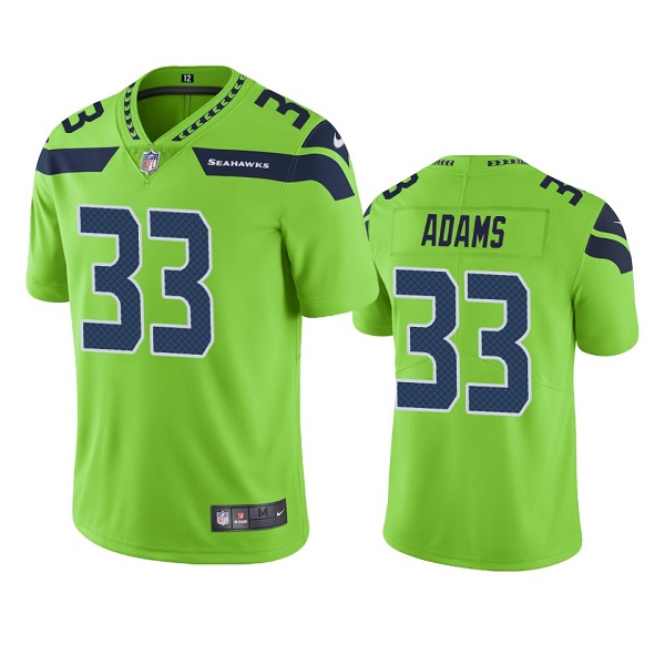 Men's Seattle Seahawks #33 Jamal Adams Green Color NFL Rush Limited Stitched Jersey