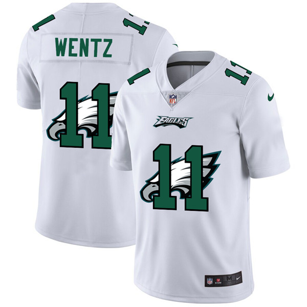 Men's Philadelphia Eagles #11 Carson Wentz White NFL Stitched Jersey