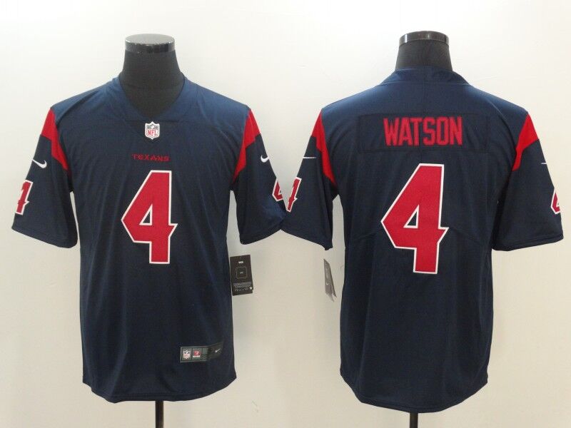 Men's Houston Texans #4 Deshaun Watson Navy Vapor Untouchable Color Rush Limited Stitched NFL Jersey