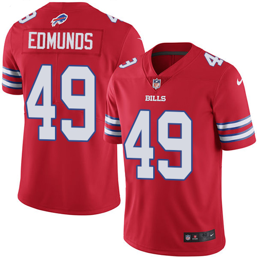 Men's Buffalo Bills #49 Tremaine Edmunds Red NFL Vapor Untouchable Limited Stitched Jersey