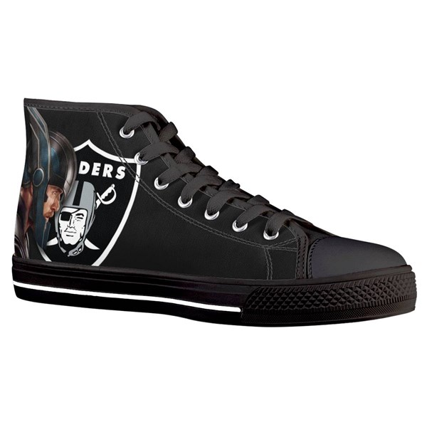 Women's Las Vegas Raiders High Top Canvas Sneakers 005