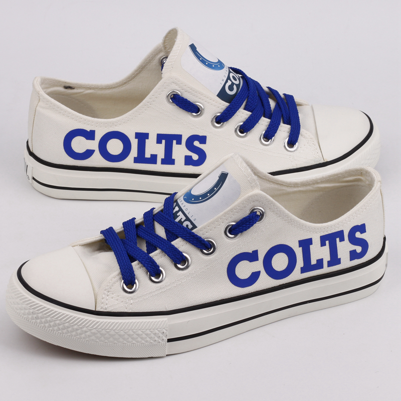 Women's Indianapolis Colts Repeat Print Low Top Sneakers 001