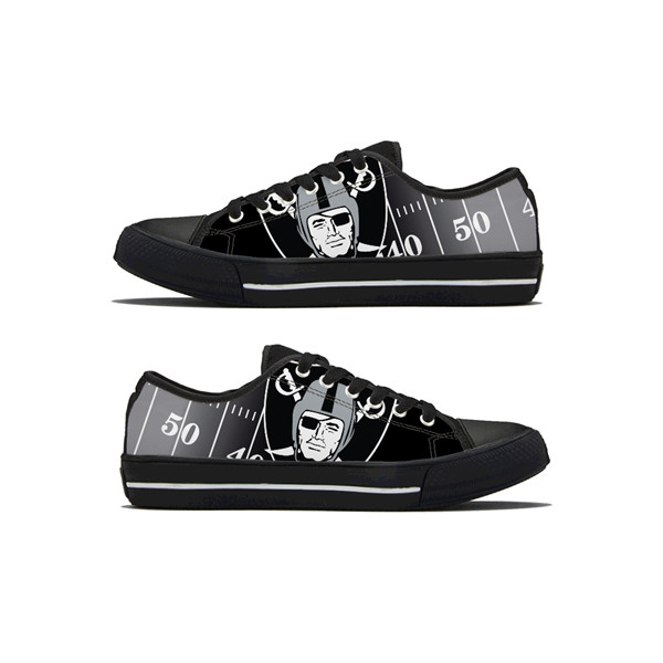 Men's Las Vegas Raiders Low Top Canvas Sneakers 004