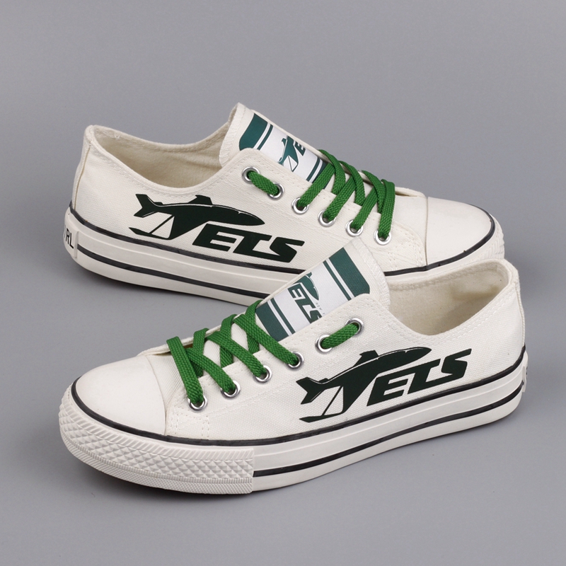 Women's New York Jets Repeat Print Low Top Sneakers 003 Women's New York Jets Repeat Print Low Top Sneakers 003