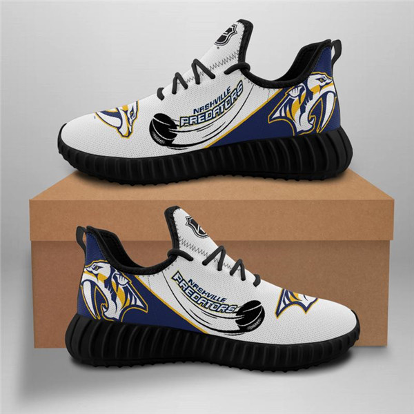 Women's Nashville Predators Mesh Knit Sneakers/Shoes 003