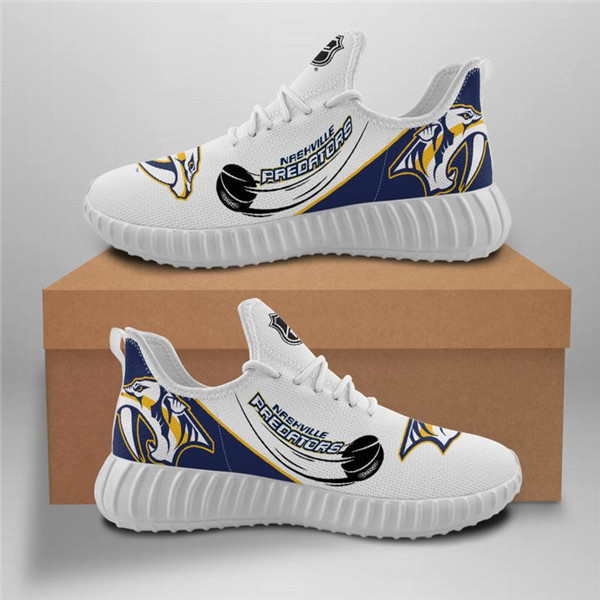 Women's Nashville Predators Mesh Knit Sneakers/Shoes 004