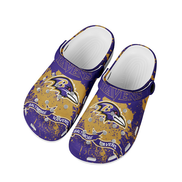Men's Baltimore Ravens Bayaband Clog Shoes 003 Men's Baltimore Ravens Bayaband Clog Shoes 003