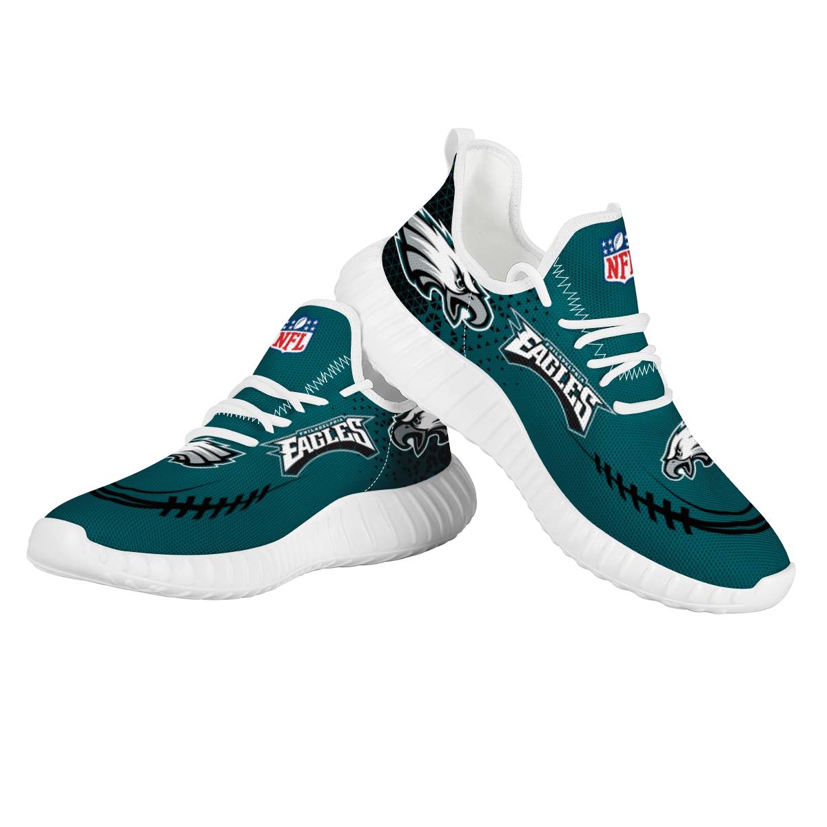 Men's Philadelphia Eagles Mesh Knit Sneakers/Shoes 006