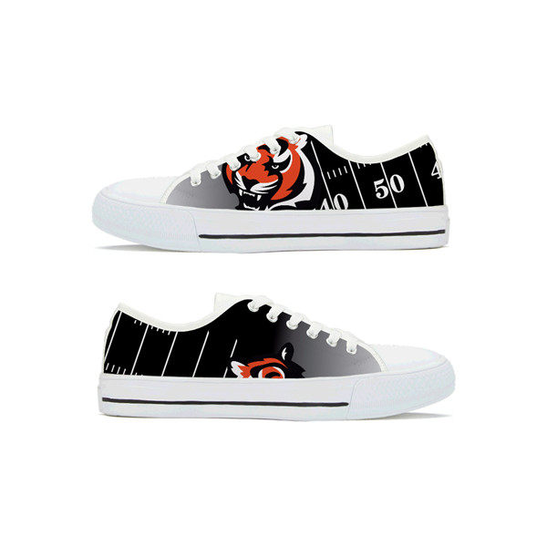Men's Cincinnati Bengals Low Top Canvas Sneakers 003