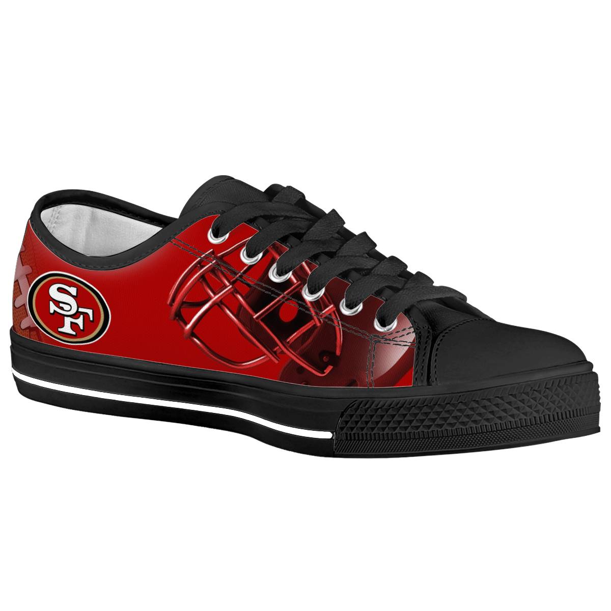 Men's San Francisco 49ers Low Top Canvas Sneakers 003