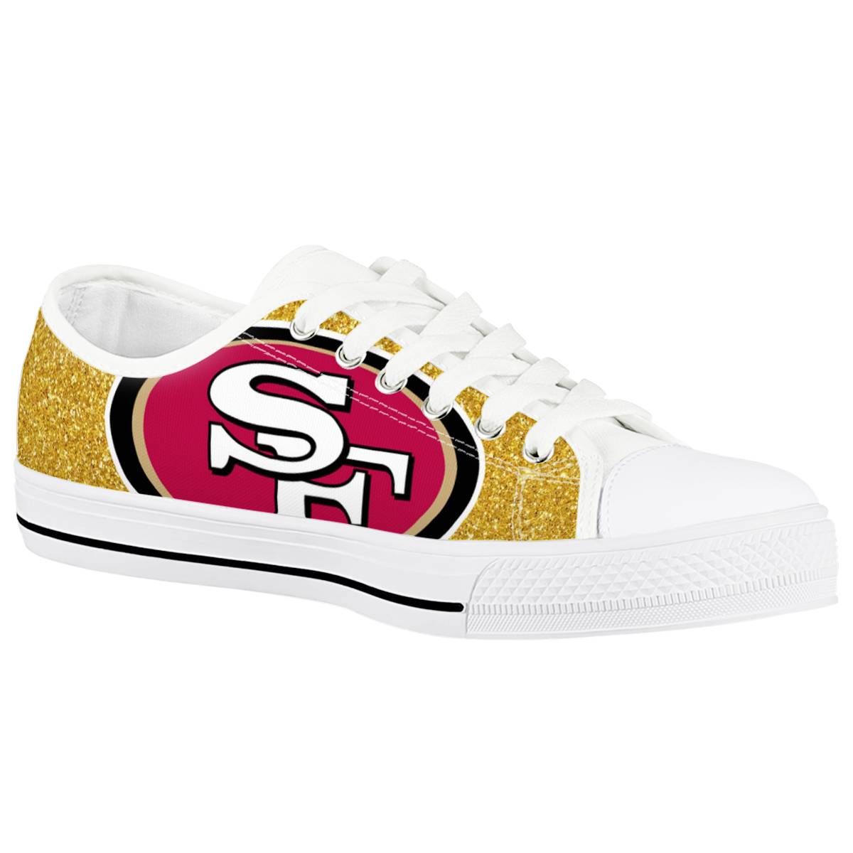 Men's San Francisco 49ers Low Top Canvas Sneakers 005