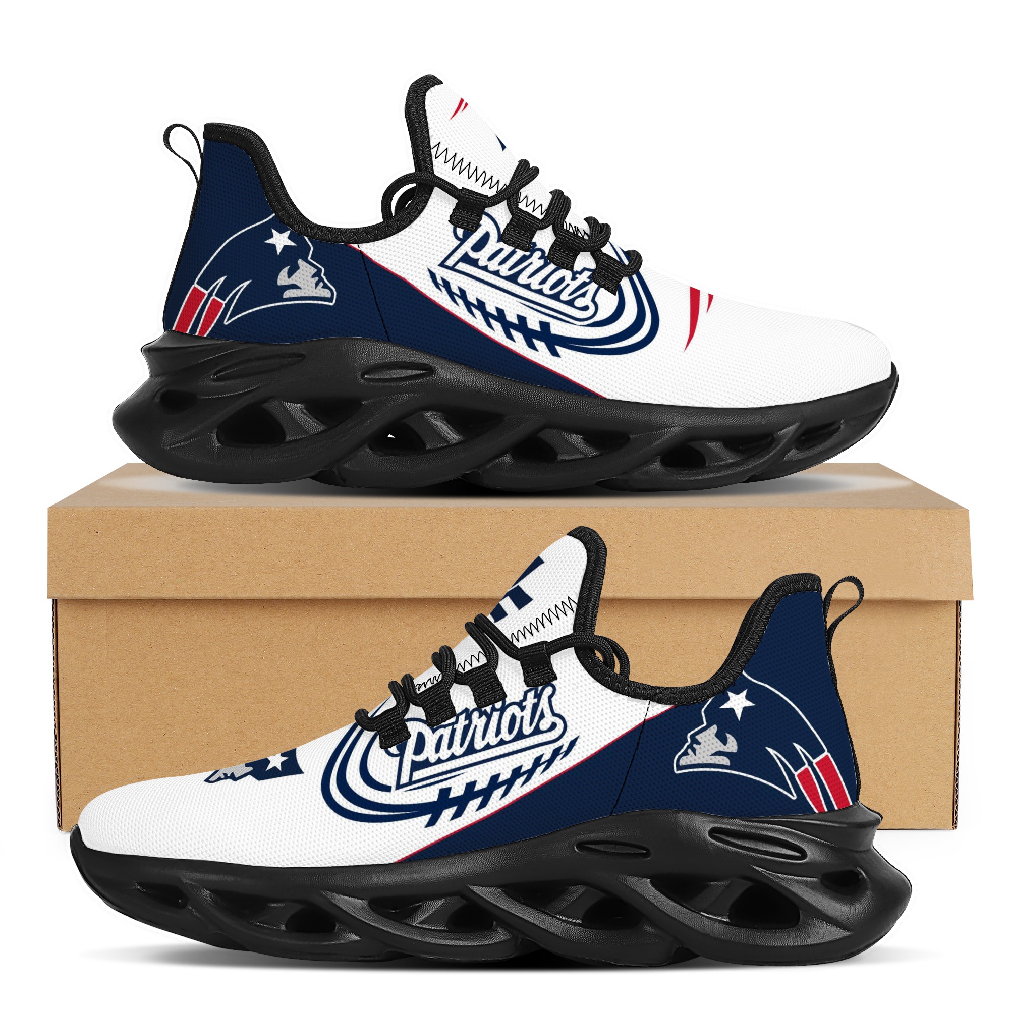 Men's New England Patriots Flex Control Sneakers 003