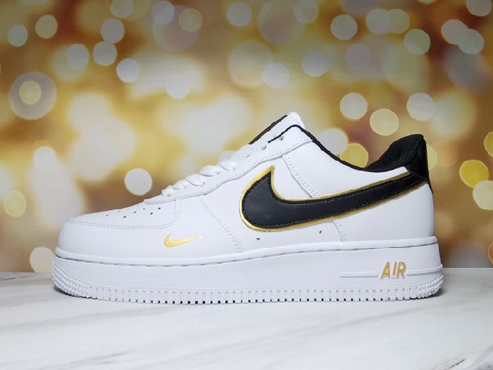 Women's Air Force 1 White/Black Shoes 0183