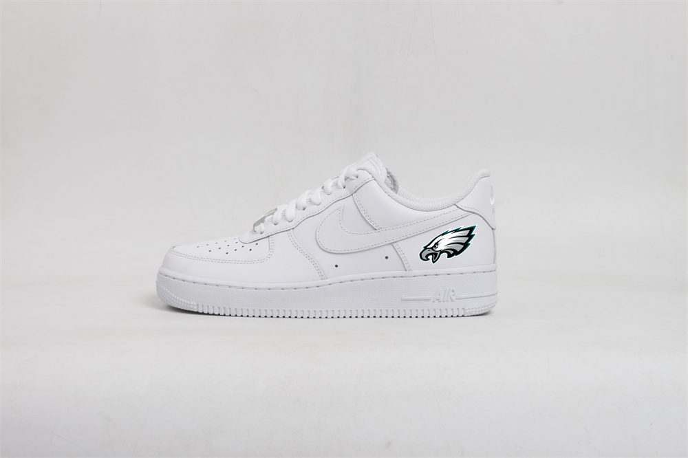 Women's Philadelphia Eagles Air Force 1 White Shoes 001