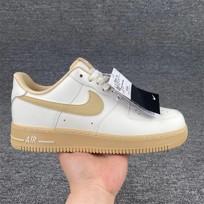 Women's Air Force 1 White/Brown Shoes Top 0292