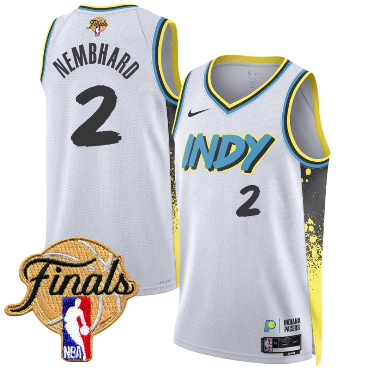Men's Indiana Pacers #2 Andrew Nembhard White 2024/25 City Edition Stitched Basketball Jersey Men's Indiana Pacers #2 Andrew Nembhard White 2024/25 City Edition Stitched Basketball Jersey