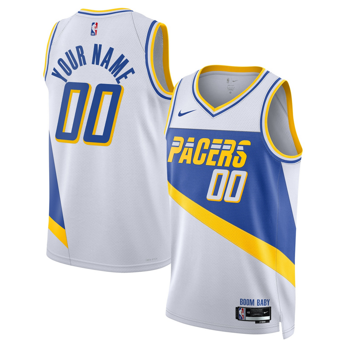 Men's Indiana Pacers Active Player Custom White 2025/26 City Edition Stitched Basketball Jersey