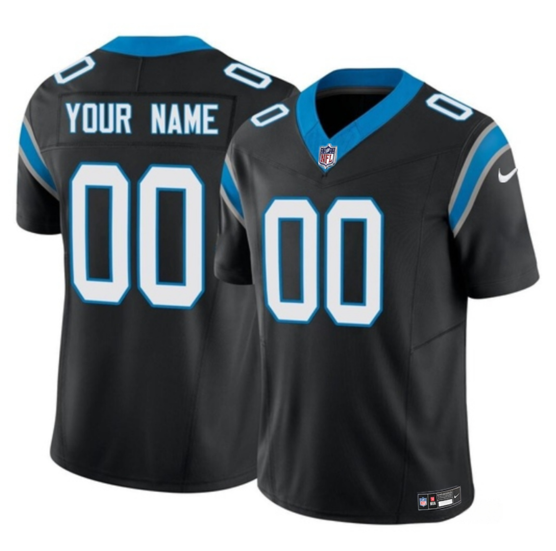 Youth Carolina Panthers Active Player Custom Black 2023 F.U.S.E. Vapor Limited Stitched Football Jersey